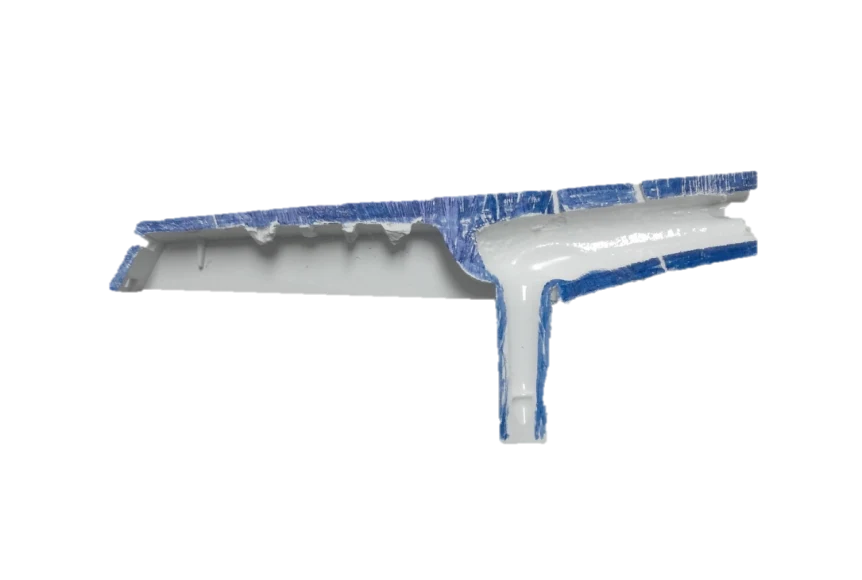 Part cross section after gas injection